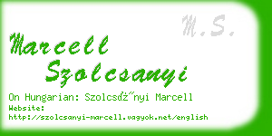 marcell szolcsanyi business card